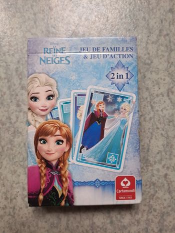 Jeu 2 en 1 de famille et d'action LA REINE DES NEIGES / " Cartamundi " / NEUF