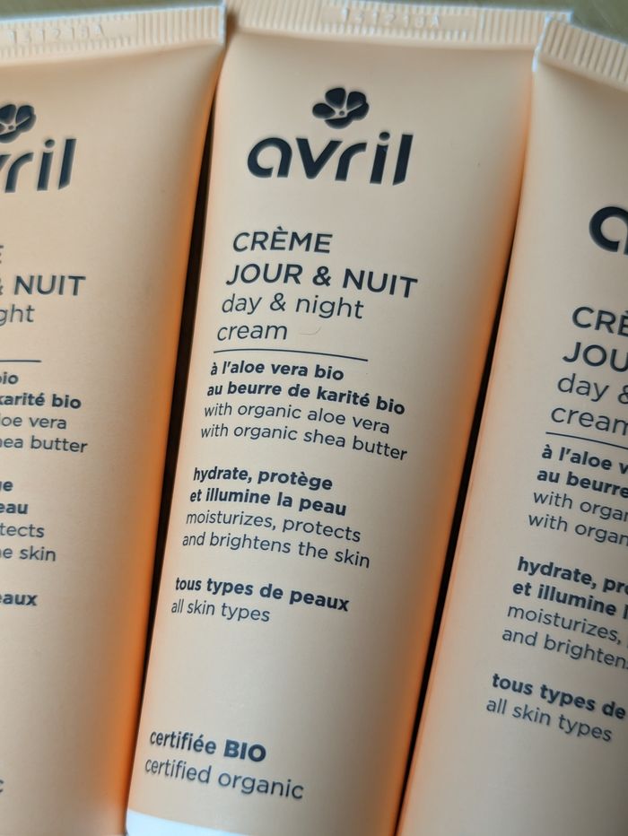 Lot de 3 creme jour / nuit Avril certifié Bio et Made in France - photo numéro 3