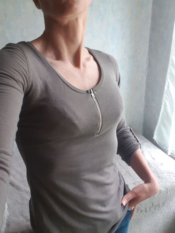 Tee-shirt haut blouse chemise chemisier sexy femme taille 36 - photo numéro 3