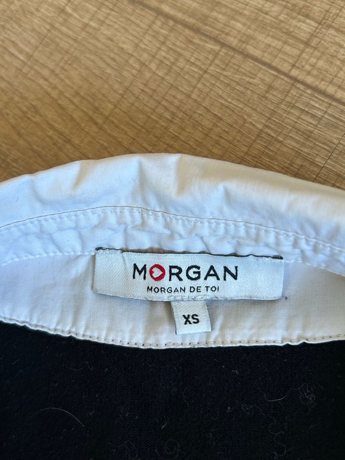 Pull noir et blanc à manches longues Morgan taille XS bon état - photo numéro 9