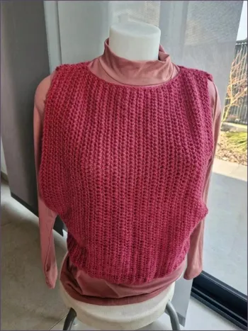 Pull en maille framboise - Taille S/M - Eternas Nouidades