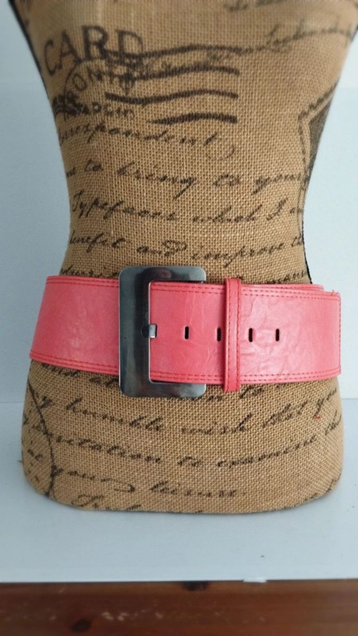 Superbe ceinture rose large 100 cm femme synthétique - photo numéro 2
