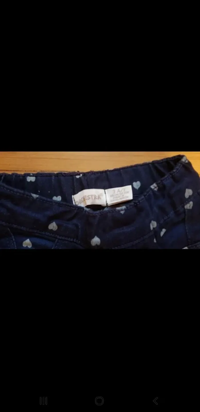 Pantalon fille neuf basic orchestra cœur skinny - photo numéro 4