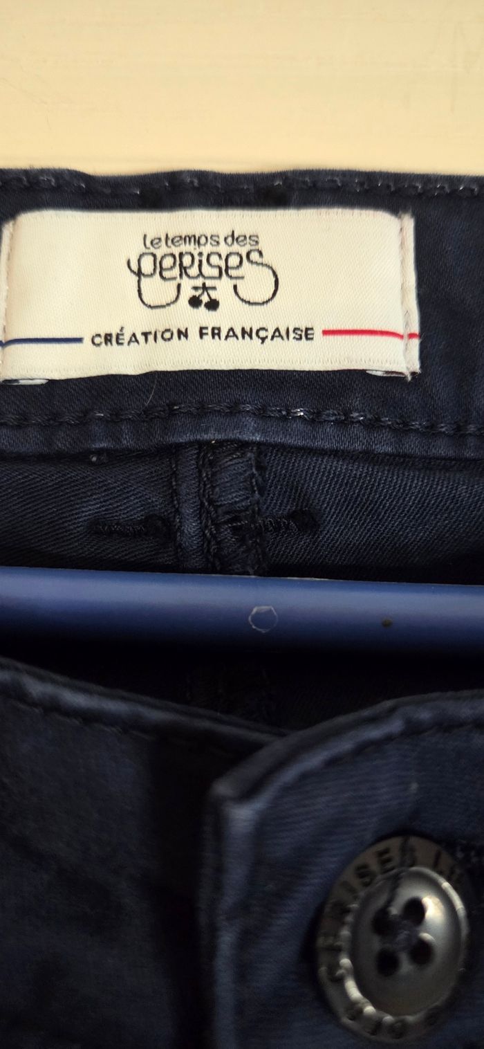 Pantalon Le Temps des Cerises T.29 (38/40 FR) – bleu marine – coupe slim chic – excellent état - photo numéro 2