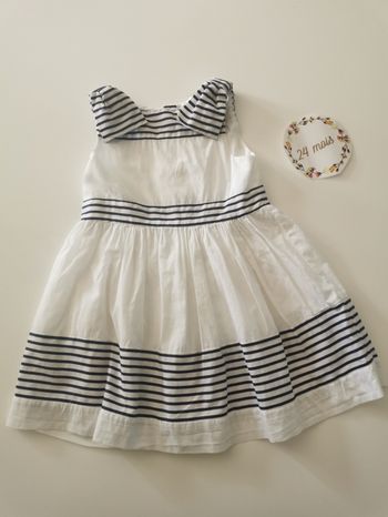 Robe marin blanche et marine 2 ans jacadi tbe
