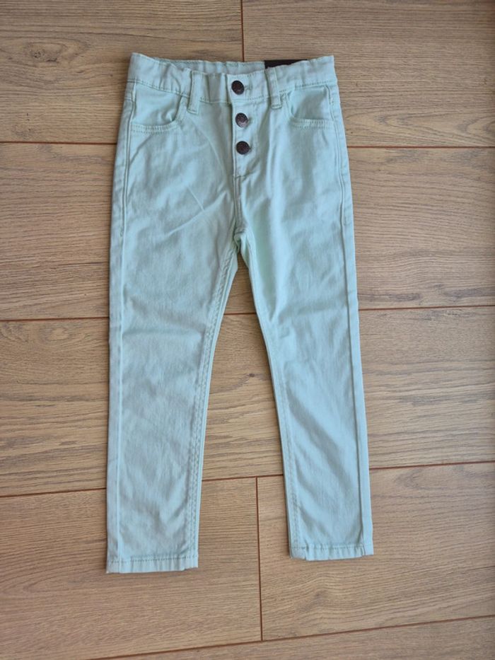 Pantalon slim fit vert d'eau