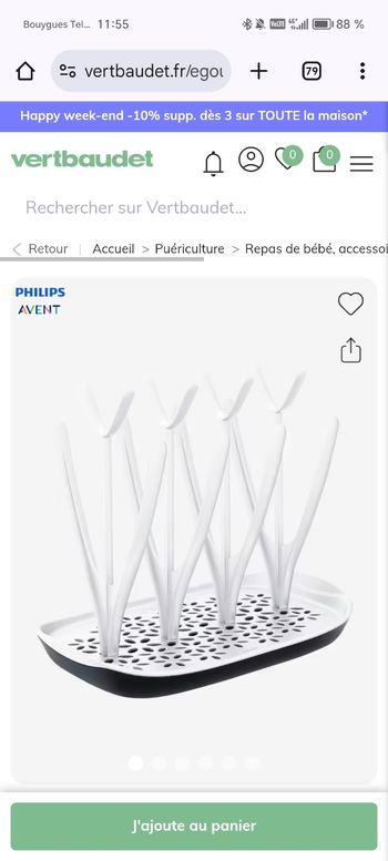 Égoutté biberon excellent état ds sa boîte d'origine