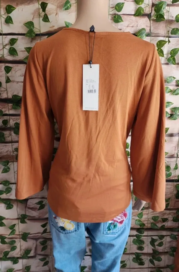 🌸Blouse fluide Camel Peppercorn Neuve Taille 36🌸 - photo numéro 5