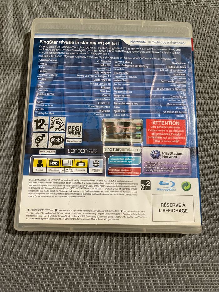 SingStar Hits Jeu PS3 Promo FR - photo numéro 3