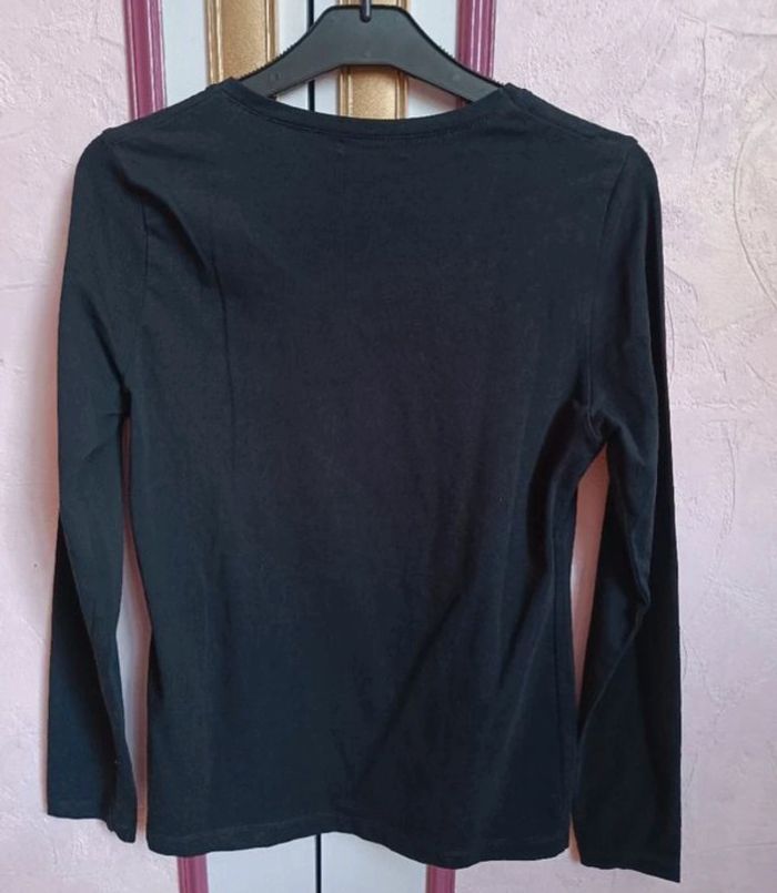Haut Felino noir perles et strass T.1 (36) - photo numéro 8