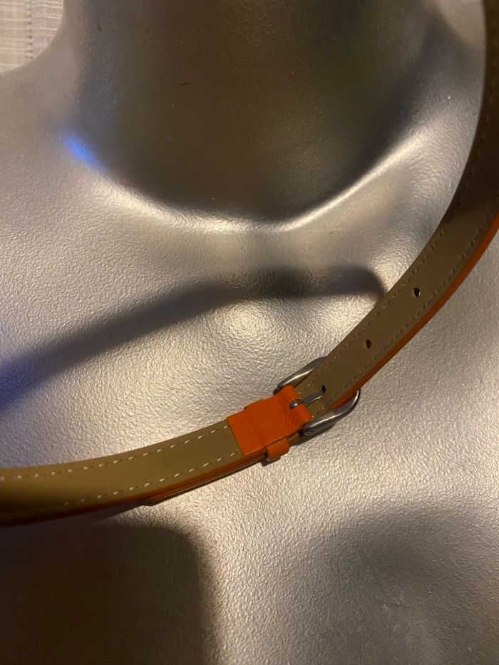 Collier tour de cou ceinture orange - photo numéro 2