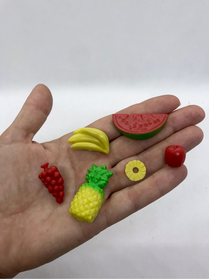 Lot 6 fruits Barbie Mattel vintage 1986 set 0806 cuisine