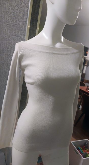 Pull fin blanc