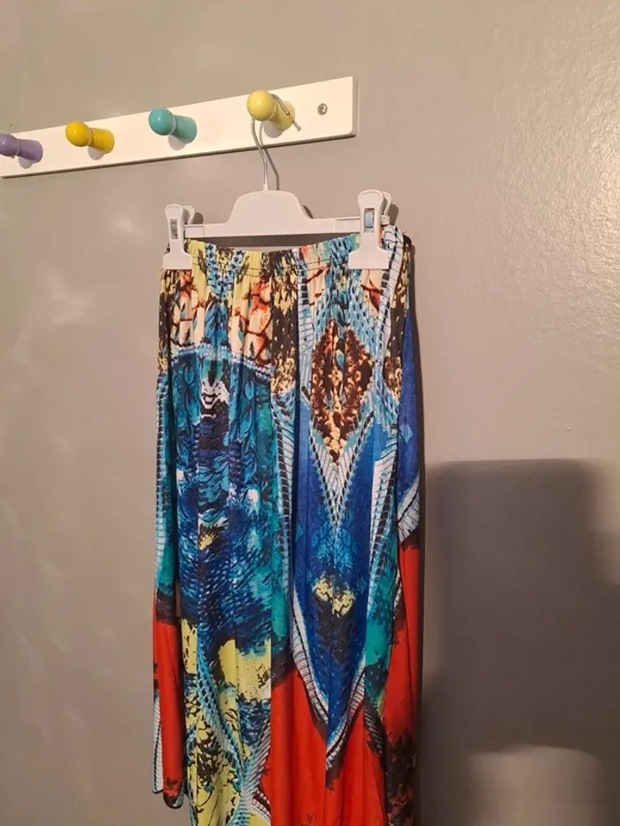 Robe bustier multicolore ton bleu - Marque Xinlai - Taille 40 - État neuf. - photo numéro 12