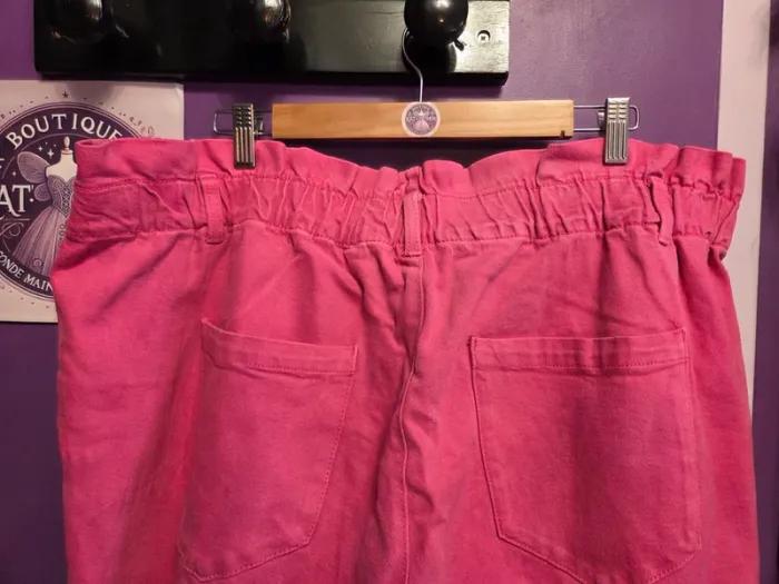 Jean carotte taille 52 Kiabi – Rose fuchsia - photo numéro 5