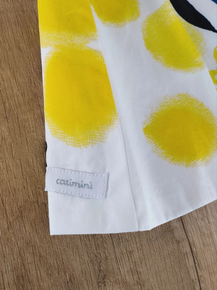 Débardeur fille blanc jaune et marine taille 12 mois Catimini - photo numéro 3