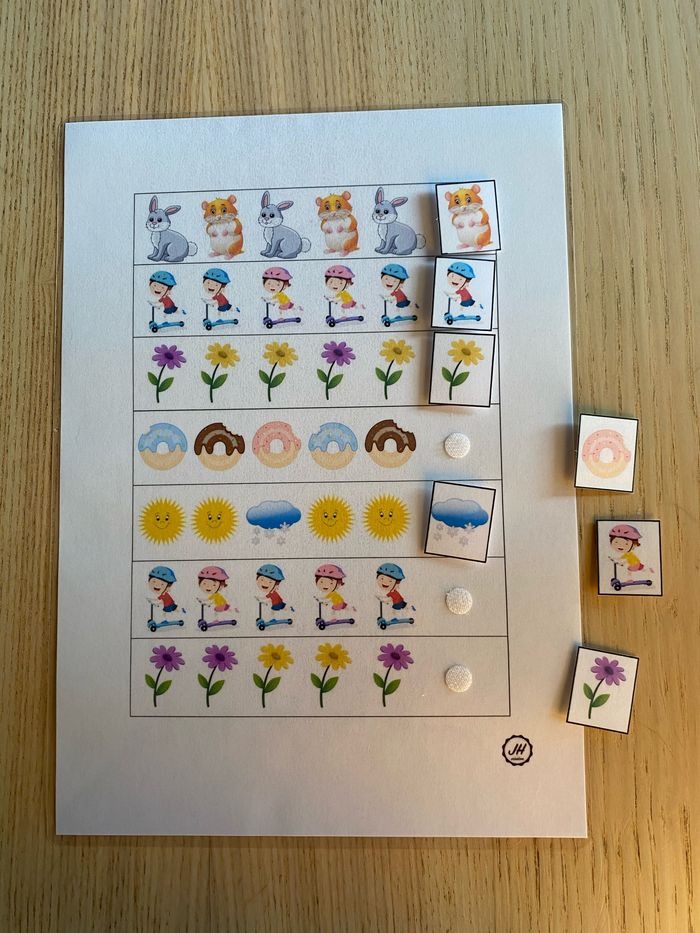 Fiche Montessori : La suite logique - photo numéro 2