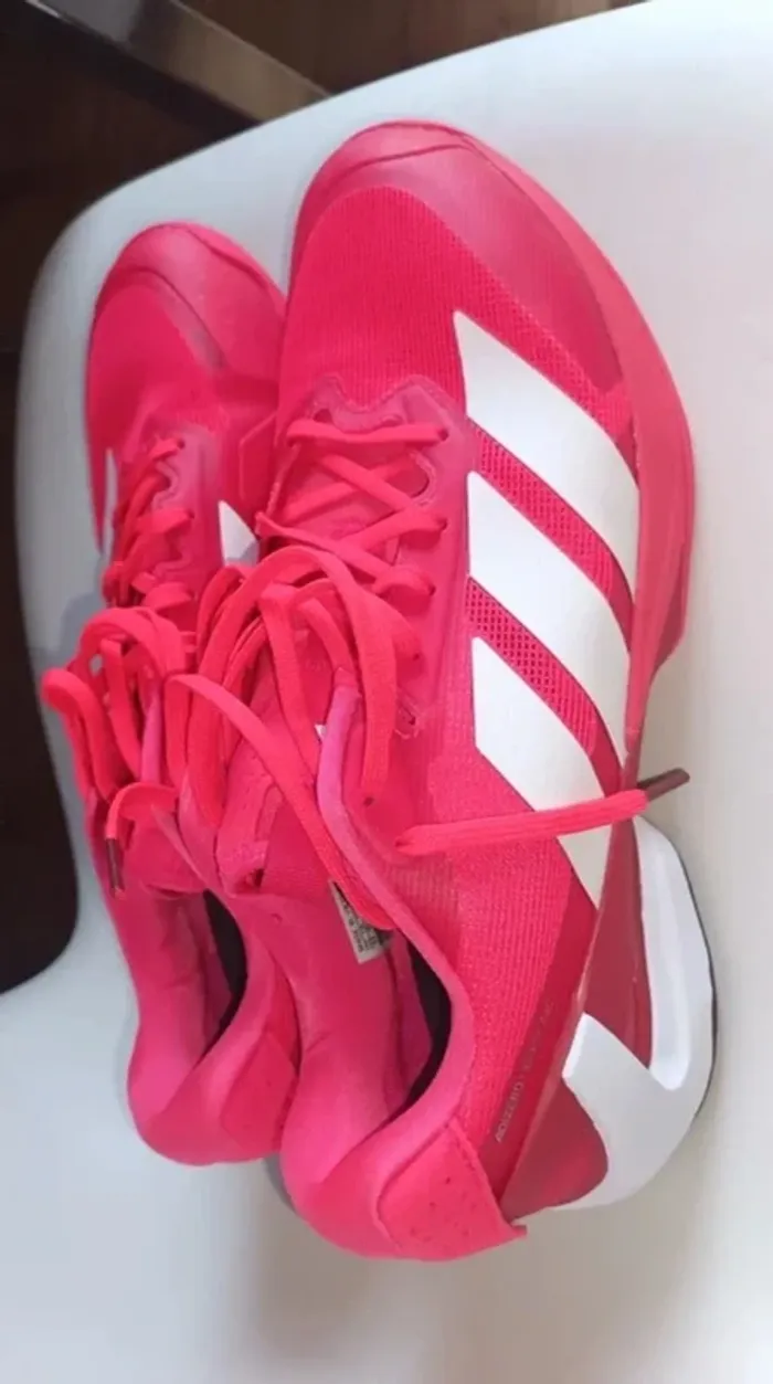 Scarpe tennis Adidas Ubersonic rosse - photo numéro 3