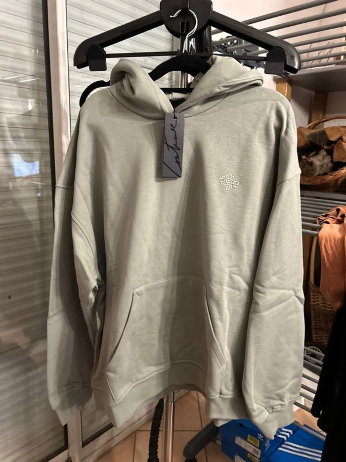Sweat-shirt à capuche kaki The Couture Club