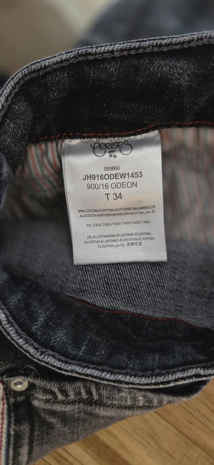 Jean Le Temps des Cerises Héritage 🖤 T34 (42/44 FR) – gris délavé slim – excellent état - photo numéro 6