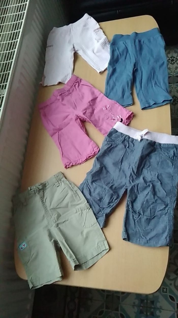 Lot 5 pantalons élastique fille 6 mois