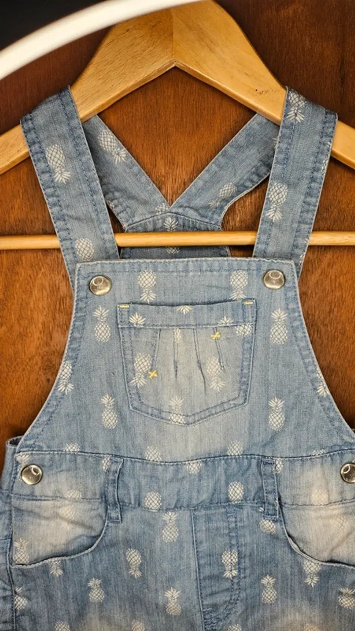 Robe Salopette jean fille 36 mois - photo numéro 2
