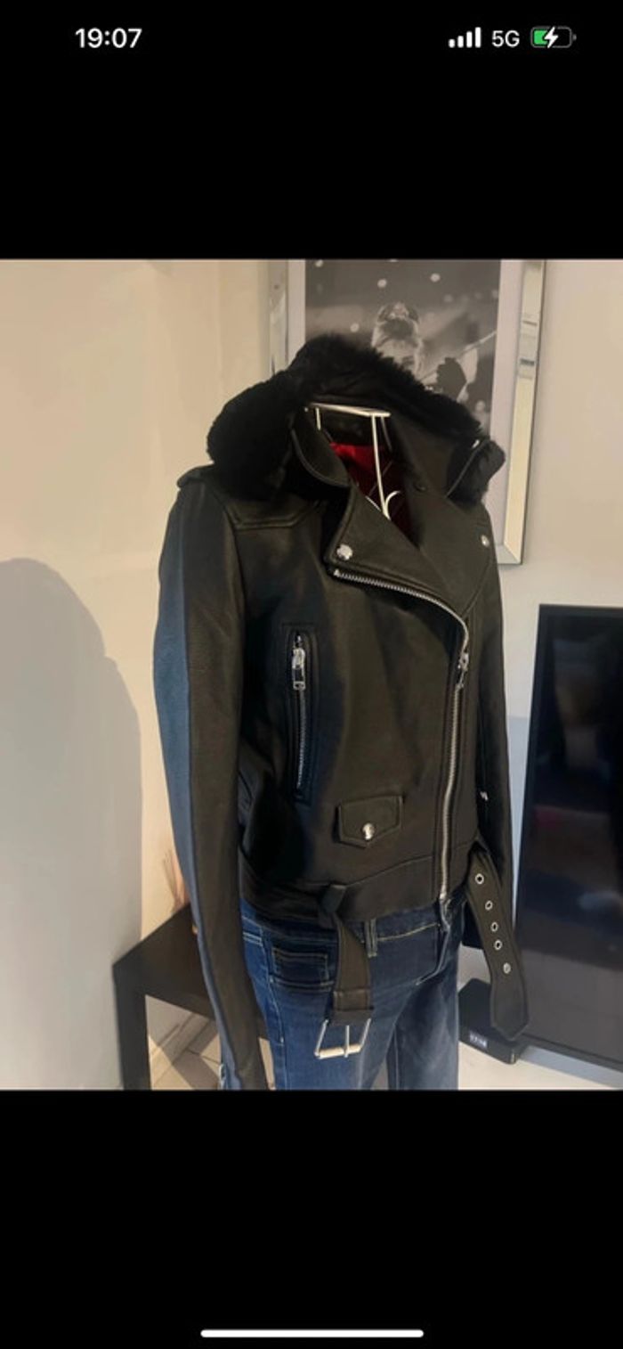 Veste similicuir Zara taille S - photo numéro 2