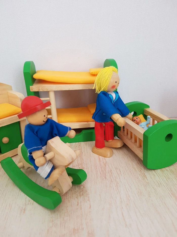 Salon Melissa&Doug, chambre d'enfants et mobilier en bois pour maison de poupée - photo numéro 3