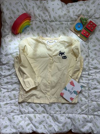 blouse d'école manches longues beige in extenso 5 ans