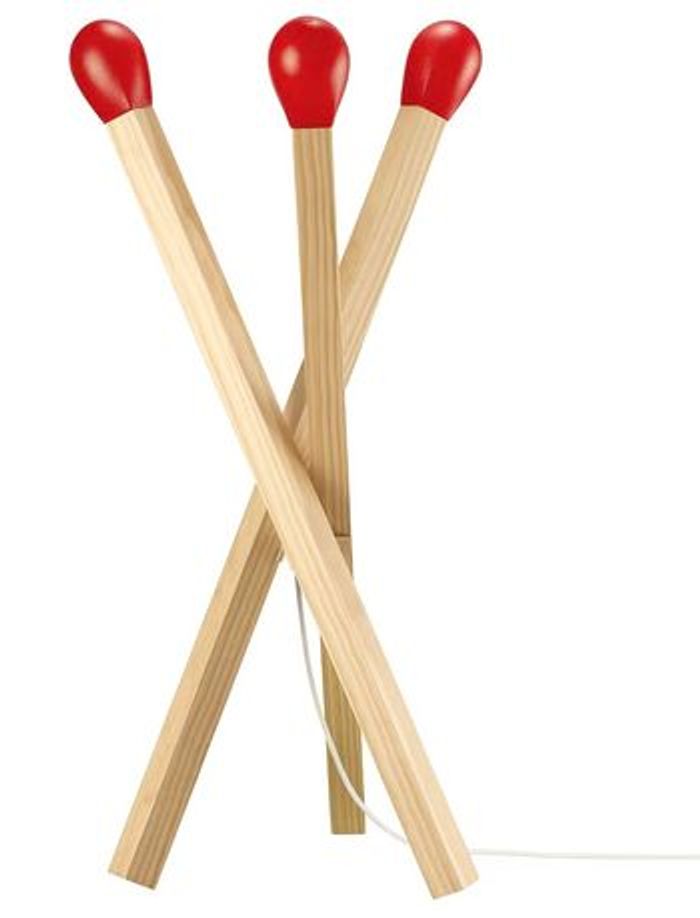 IKEA strala - lampadaire allumette bois à led - photo numéro 2