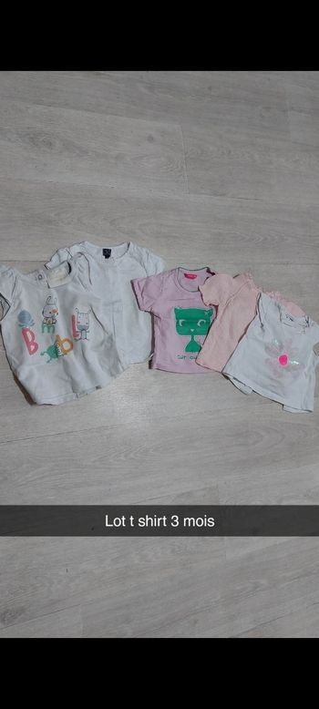 Lot t-shirt fille 3mois