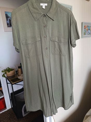 Robe chemise kaki "H&M"