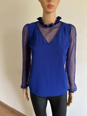 Blouse bleue à manches longues Naf Naf taille S jamais portée 