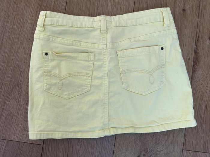 Jupe courte en jeans Etam jaune en S