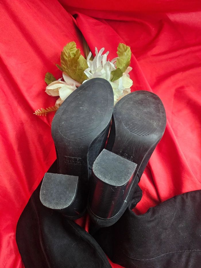 Bottes a talons noire effet daim, Primark, pointure 40 - photo numéro 5