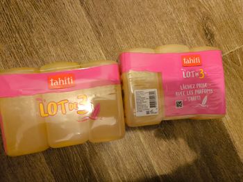 Lot de 6 bouteilles flacon gel douche Tahiti vanille coco ab prix ferme