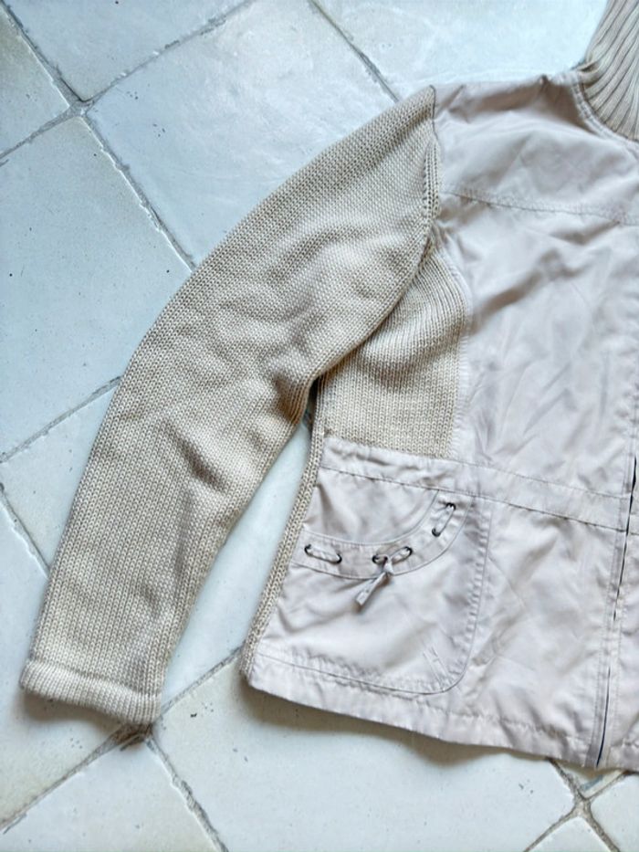 Veste beige marque Affinités by Armand Thierry - photo numéro 3