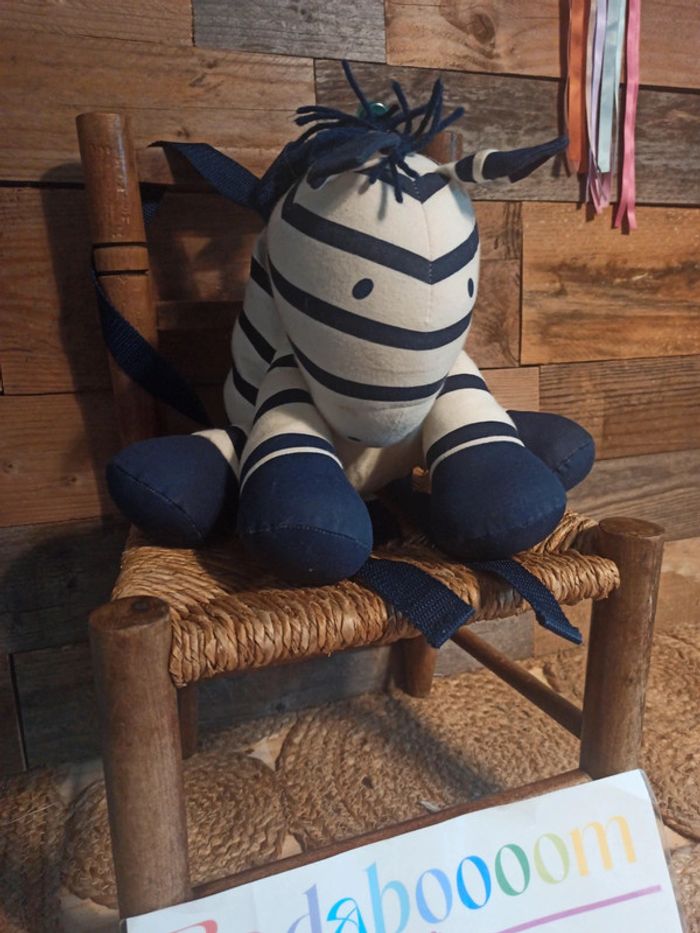 peluche Sac à dos cheval bleu tbe - photo numéro 2