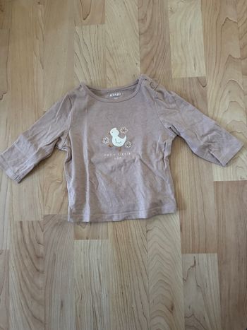 Lot de deux tee shirts manches longues bébé fille 