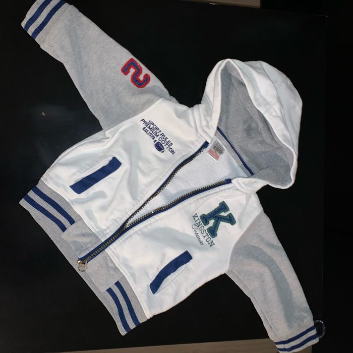 Sweat à capuche zippé Zara baby 9-12 mois blanc - photo numéro 6