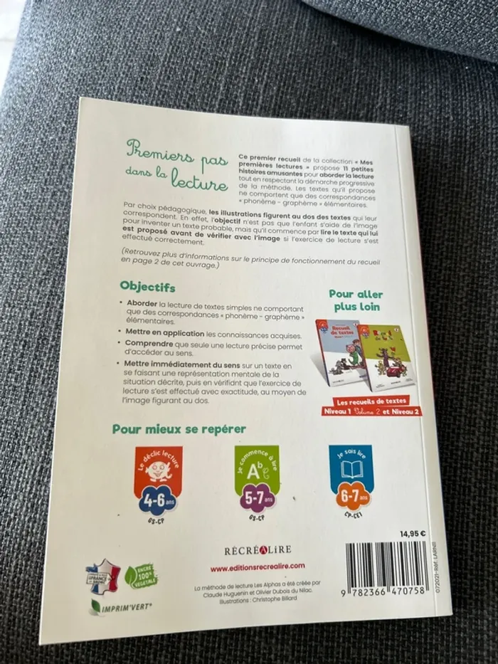 Recueil de textes niveau 1 les alphas - photo numéro 2