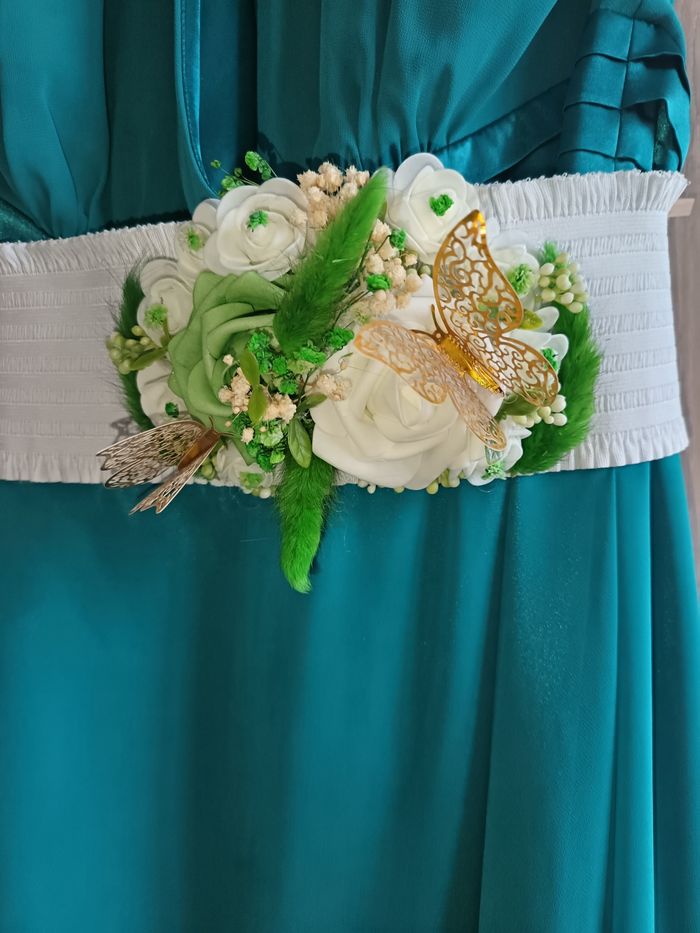 Serre tête mariage et ceinture assortie - photo numéro 3