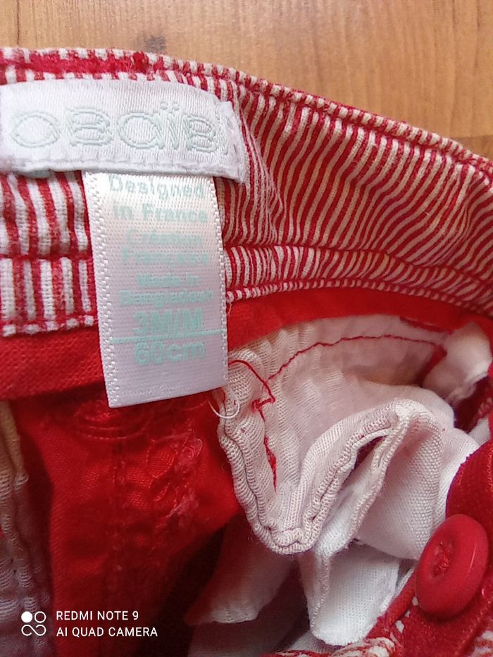 Bermuda garçon, Obaibi, taille 3 mois - photo numéro 4