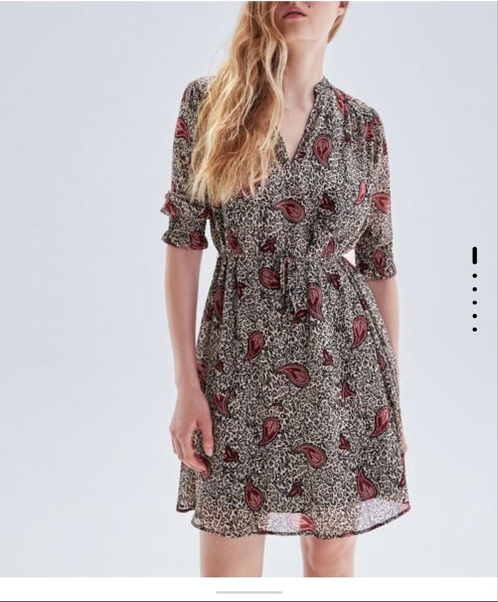 🌞Robe élégante IKKS 🌞 écru motif Paisley - photo numéro 7