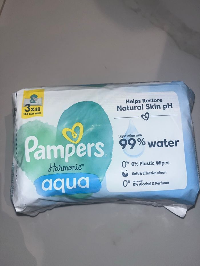 3 lot de 3 paquets chacun lingettes Pampers Harmonie - photo numéro 2