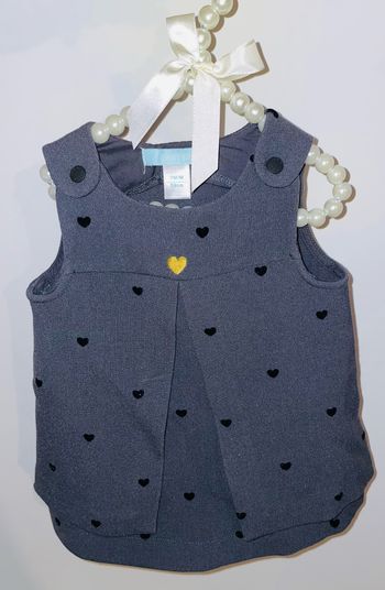 Robe gris petit coeur