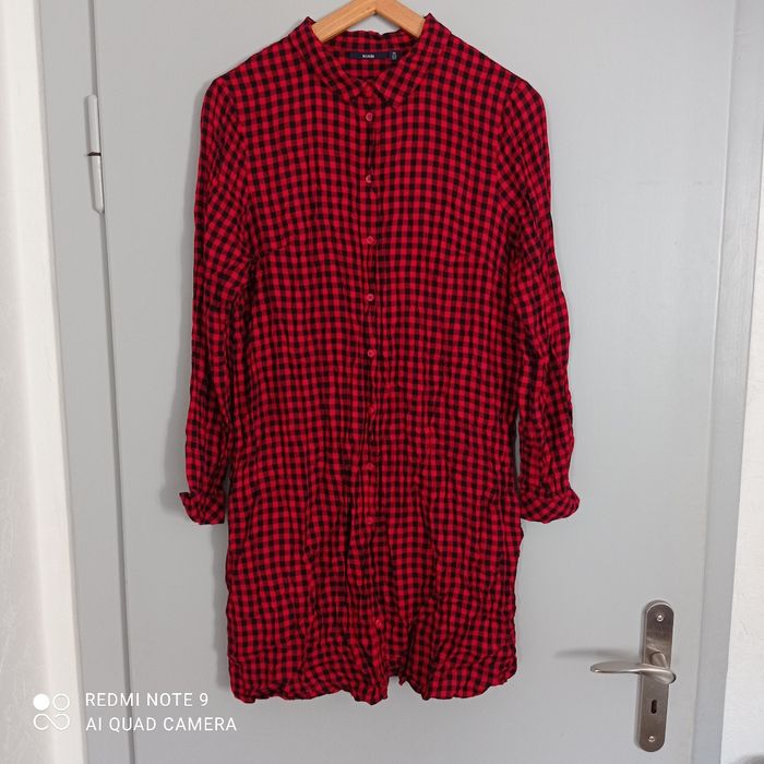Robe rouge à carreaux t44