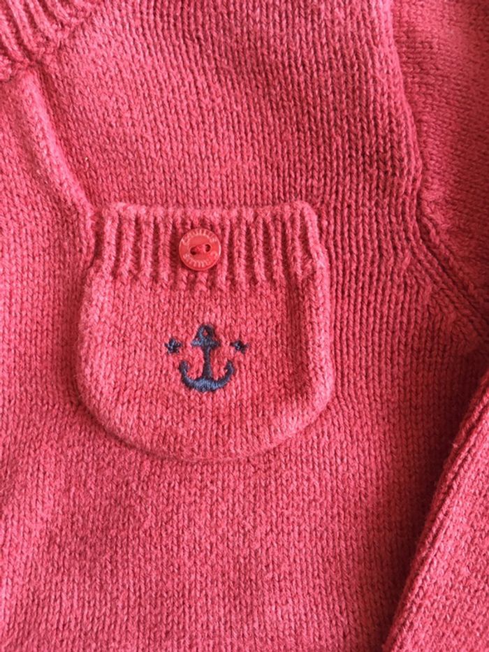 Gilet rouge Cyrillus en coton 9 mois - photo numéro 3