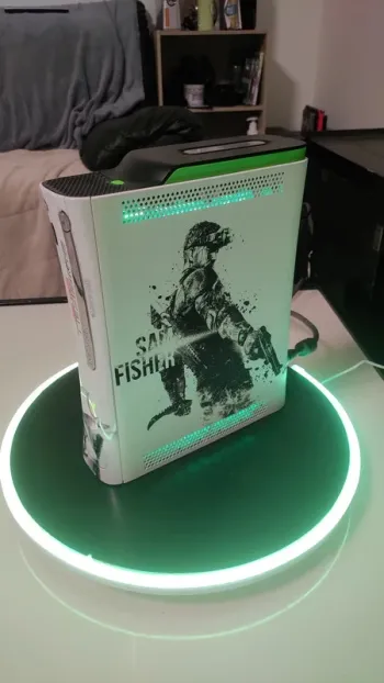 Xbox 360 custom Splinter Cell Sam Fisher avec câbles et disque dur