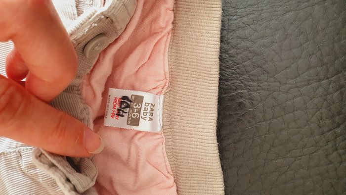 Pantalon velours beige Zara Baby 3-6 mois - photo numéro 5